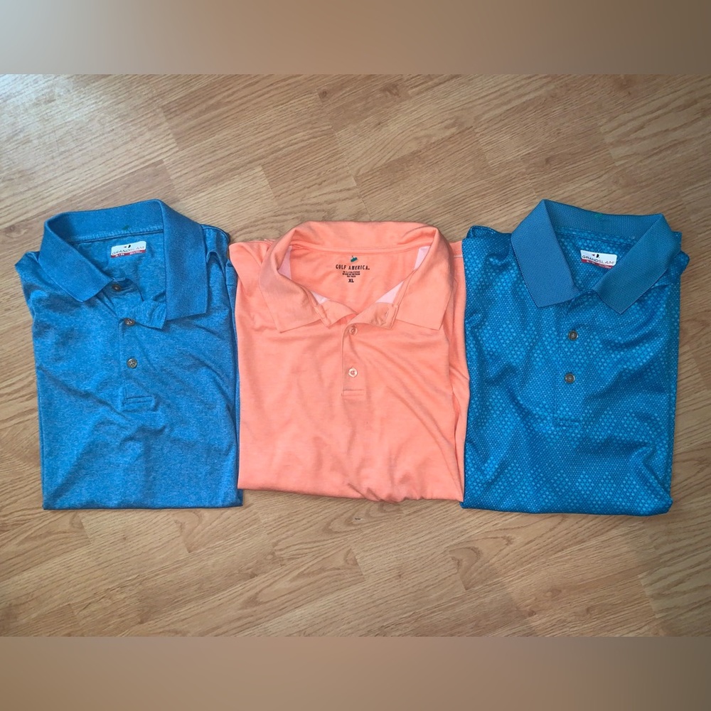 Grand Slam Polo Men’s Golf Shirt Lot